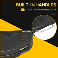 Outsunny 2-Piece Umbrella Weights for Cantilever Parasols with Handles, Heavy Duty Parasol Base Weights for Cross Base, Black(m-5)