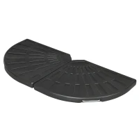 Outsunny 2-Piece Umbrella Weights for Cantilever Parasols with Handles, Heavy Duty Parasol Base Weights for Cross Base, Black(m-2)