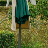 Outsunny Garden Parasol Cover, Outdoor Cantilever Umbrella Cover with Zipper, Khaki(m-7)