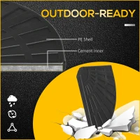 Outsunny 2-Piece Umbrella Weights for Cantilever Parasols with Handles, Heavy Duty Parasol Base Weights for Cross Base, Black(m-6)