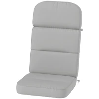 Outsunny Outdoor Seat Cushion with Back, Outdoor Chair Cushion with Ties and Adjustable Strap, UPF 20+Non-Slip Patio Cushion Replacement for Outdoor Chair, Light Grey(m-2)