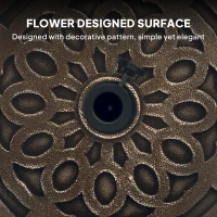 Outsunny 46lbs Resin Round Patio Umbrella Base with Wheels, Umbrella Stand Base, Heavy Duty Patio Umbrella Holder for 1.3"/1.5"/1.9" Poles for Outdoor, Lawn, Poolside, Bronze(m-7)