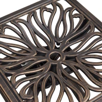 Outsunny 2 Pieces Patio Swivel Chairs with Cushion, Aluminum Frame, 3" Thick Cushions, For Garden, Balcony, Porch, Bronze(m-7)