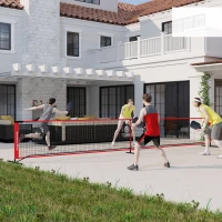 Soozier Portable Pickleball Net Set with 22FT Regulation Size Net, Ball Collector, Court Marking Kit, Balls, Carrying Bag(m-1)