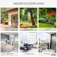 Outsunny Portable Hammock Chair, Hanging Woven Hammock Swing Chair Sleeping Bed for Outdoor Garden Yard Camping, Orange(m-6)