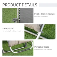 Outsunny Reclining Zero Gravity Chair with Adjustable Backrest, Folding Garden Sun Lounger with Removable Cushion and Headrest, Dark Grey(m-7)