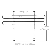 PawHut Adjustable Pet Car Barrier for SUVs, Vehicles, Vans, Back Seat Dog Fence Guard for Safety Car Travel, Black(m-3)