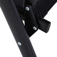 Outsunny 2-Piece Folding Dining Chair Set for Relaxing on Patio, Balcony, or Garden, Comfortable Outdoor Furniture with Armrests, Black(m-9)