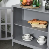 kleankin Sideboard Buffet, Storage Cabinet with 2 Doors, Credenza for Multifunction in Kitchen, Console, Living Room, Gray(m-9)