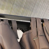 Outsunny 10' x 10' Hardtop Gazebo with PC Board Roof and Aluminum Frame, Patio Gazebo with Curtains and Netting for Party Wedding Marquee Tent, Black(m-10)