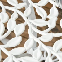 Outsunny 3 Pieces Outdoor Furniture Set, Patio Table and Chairs with Cast Aluminum Frame for Garden, Balcony, Porch, White(m-7)