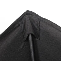 Outsunny 6.6FT Patio Umbrella, Outdoor Parasol with 6 Solid Ribs, Black(m-9)