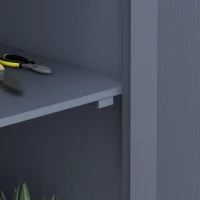 Outsunny Outdoor Storage Cabinet Garden Shed with Waterproof Galvanized Metal Roof and Lockable Door, Gray(m-9)