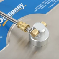 Outsunny 16" Pressure Washer Surface Cleaner with 4 Wheels, Stainless Steel Power Washer Surface Cleaner with 1/4" Quick Connector, 2 Extension Wands, 3600 PSI, Silver(m-9)