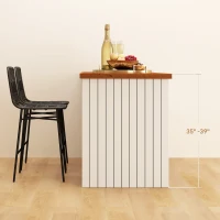 HOMCOM Rattan Counter Bar Stools Set of 2, 26" Counter Height Barstools with Back, Bar Chairs for Kitchen Island, Black(m-7)