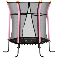 Soozier Trampoline for Kids with Net for Indoor Use, Pink(m-1)
