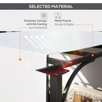 Outsunny 10' x 10' Patio Pergola with Weather-Resistant Steel Frame, Backyard Sun Shade Canopy Cover Shelter for Porch Party, Garden, Grill Gazebo, White(m-4)