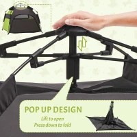 PawHut Pop Up Dog Tent for Extra Large and Large Dogs, Portable Pet Camping Tent with Carrying Bag for Beach, Backyard, Home, Green(m-5)