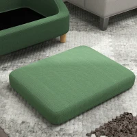 PawHut Pet Sofa Dog Bed for Small and Medium Dogs with Washable Cushion, Non-slip Pads, Dark Green(m-9)