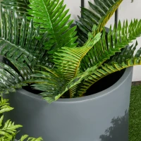 Outsunny Set of 3 Outdoor Planter Set, 13/11.5/9in, Flower Pots with Drainage Holes, Indoor Plant Pots for Porch, Entryway, Patio, Yard, Garden(m-8)