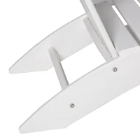 Outsunny Patio Adirondack Chair, Outdoor HDPE Fire Pit Chair, Weather Resistant Outdoor Chair with High-back, Patio Chair for Deck, Garden, Backyard, White(m-8)