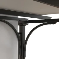 Outsunny 10' x 10' Patio Pergola with Weather-Resistant Steel Frame, Backyard Sun Shade Canopy Cover Shelter for Porch Party, Garden, Grill Gazebo, White(m-7)