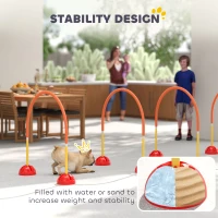 PawHut 4 Piece Dog Agility Equipment w/ 4 Adjustable Width Doors, Carry Bag, Easy Assemble & Portable, Orange(m-6)