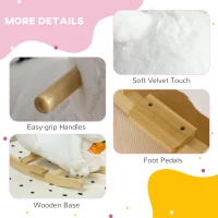 Qaba Baby Rocking Chair, Rabbit Shaped Plush Animal Rocker(m-7)