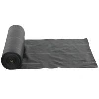 Outsunny 6FT x 300FT Weed Barrier Landscape Fabric, 5oz Heavy Duty Woven Weed Control Fabric for Landscaping(m-1)