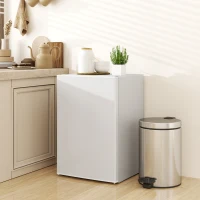 HOMCOM 2.5 Cu.Ft Mini Fridge, Single Door Compact Refrigerator with Freezer, Adjustable Thermostat, Reversible Door, White(m-1)