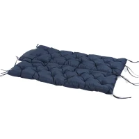 Outsunny 59" x 38" Tufted Bench Cushion for Outdoor Furniture, 3-Seater Replacement for Swing Chair, Patio Sofa/Couch, Dark Blue(m-8)