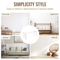 HOMCOM Acrylic Coffee Table 39" Long Rectangle Tea Table for Living Room Clear(m-4)