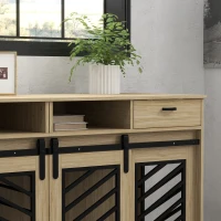 PawHut Modern Dog Kennel Furniture with Removable Divider, Storage, Drawers for 2 Medium Dogs or 1 Large Dog, Oak(m-8)