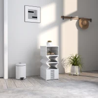 HOMCOM Stackable Plastic Shoe Boxes, 10 Pack Foldable Shoe Storage Boxes with Clear Door, No Assembly, Fit Size 10, White(m-8)