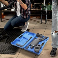 HOMCOM Heavy Duty Torque Multiplier Wrench Set, Amplifie Lug Nut Remover, 1:64 Labor Saving Wrench Tool with Carrying Case(m-10)