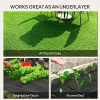 Outsunny 6FT x 300FT Weed Barrier Landscape Fabric, 5oz Heavy Duty Woven Weed Control Fabric for Landscaping(m-7)