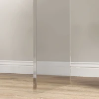 HOMCOM Modern Acrylic End Table, Waterfall Side Table with Rounded Edges and Storage for Small Spaces, 21" x 12" x 21", Clear(m-9)