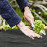 Outsunny 6FT x 300FT Weed Barrier Landscape Fabric, 5oz Heavy Duty Woven Weed Control Fabric for Landscaping(m-9)