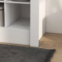 HOMCOM 71" Shoe Storage Cabinet with 3 Heights of Open Cubes for 36 Pairs, Narrow Shoe Organizer for Entryway, Hallway, White(m-8)