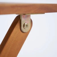 Outsunny Outdoor Bistro Set Foldable 3 Pieces Wicker Patio Furniture Set w/ Cushions, for Porch, Backyard, Garden, Light Teak(m-9)