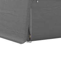 Outsunny 10' x 20' Carport Portable Garage, Heavy Duty Storage Tent, Patio Storage Shelter w/ Anti-UV PE Cover and Double Zipper Doors, for Motorcycle Bike Garden Tools, Gray(m-8)