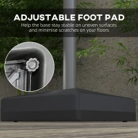 Outsunny 330 lbs. Fillable Umbrella Base for 84D-110V02 Model Umbrella, Cantilever Umbrella Stand, Wheels, Adjustable Feet, Black(m-7)