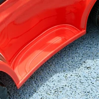 Qaba 3 in 1 Push Car Sliding Car with Removable Handle, Music, Horn, Canopy, Safety Guardrail, Red(m-8)