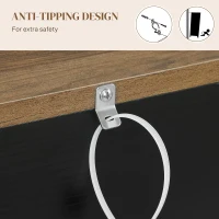 HOMCOM Sideboard, Buffet Cabinet with 4 Barn Doors and 3 Drawers, Coffee Bar Cabinet with Adjustable Shelves, Black(m-5)