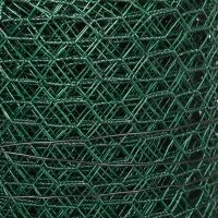 PawHut 39 in x 82 ft Chicken Wire Fence, Welded Wire Metal Roll Vegetables Garden Rabbit Fencing, Hexagonal Poultry Fence Wire, for Ducks, Gooses, Dark Green(m-9)