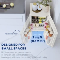 HOMCOM 2.5 Cu.Ft Mini Fridge, Single Door Compact Refrigerator with Freezer, Adjustable Thermostat, Reversible Door, White(m-5)