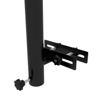 Outsunny Patio Umbrella Holder Stand for Deck Railing, Umbrella Deck Mount Bracket with Adjustable Clamps, Black(m-9)