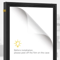 HOMCOM 24" x 32" Acrylic Shadow Box Frame, UV-Resistant Jersey Display Case with T-shirt Hanger and 2 Keys, Black(m-4)