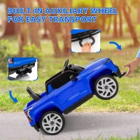 Qaba 12V Chevrolet Silverado EV RST Licensed Kids Electric Car with Parent Remote Control, Spring Suspension, Blue(m-7)