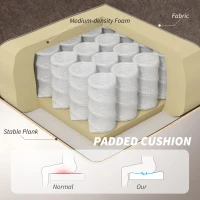 HOMCOM Executive Office Chair, Desk Chair with Flip-up Armrest, Diamond Fabric Computer Chair for Home Office, Dark Brown(m-5)